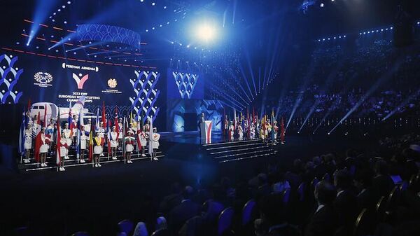 Церемония открытия чемпионата Европы по тяжелой атлетике в Ереване