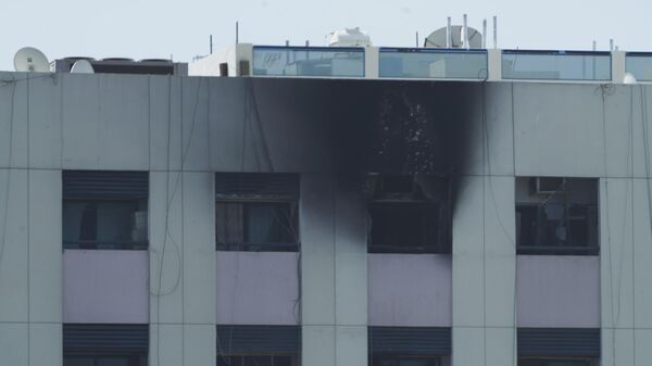 Последствия пожара в квартире в Дубае, ОАЭ