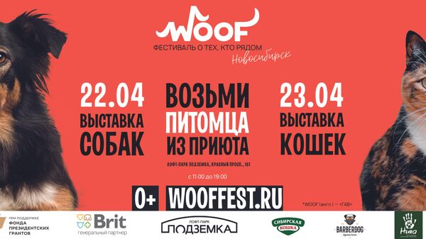 Благотворительный фестиваль WOOF пройдет в Новосибирске 22 и 23 апреля 