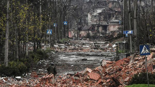 Разрушения в центре Артемовска
