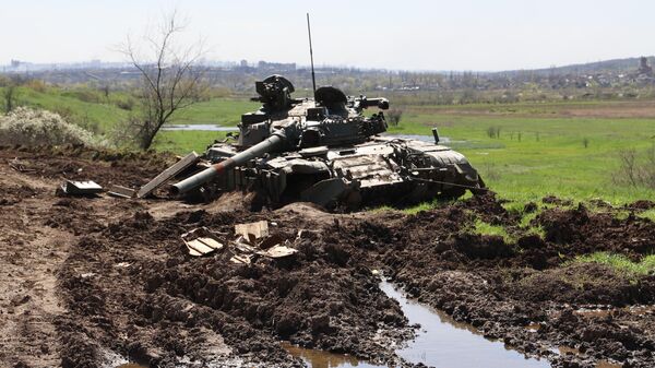 Разбитая украинская бронетехника в Артемовске