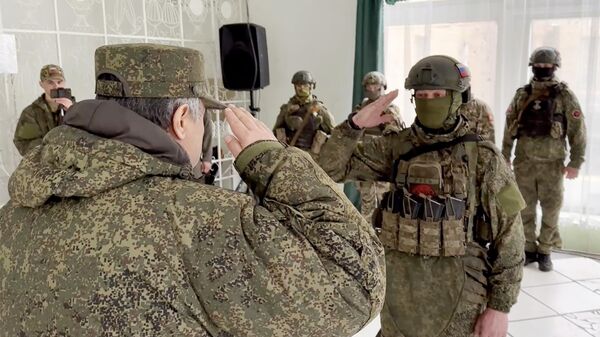 Награждение российских военнослужащих батальона Урал в ходе выполнения специальных задач в зоне СВО