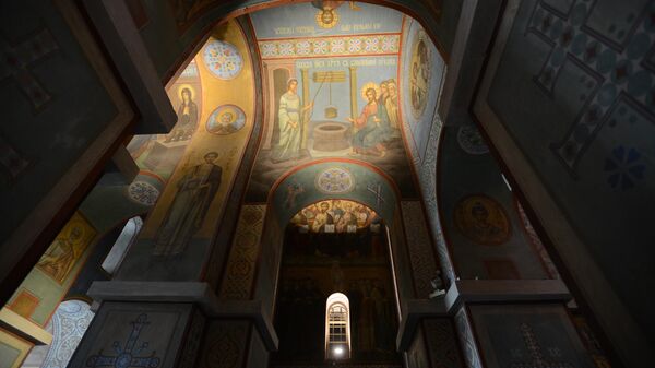 Внутреннее убранство Софийского кафедрального собора в Великом Новгороде