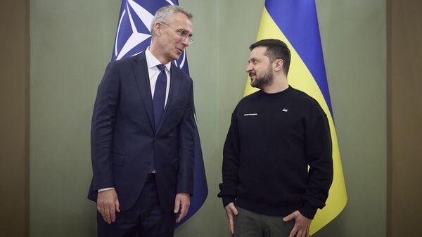 Генеральный секретарь НАТО Йенс Столтенберг и президент Украины Владимир Зеленский