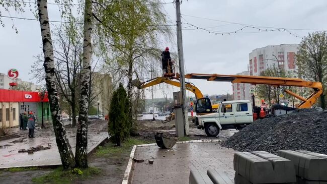 Кадры с места взрыва в Белгороде