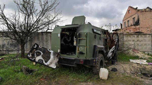 Уничтоженный канадский бронеавтомобиль Roshel Senator ВСУ в Артемовске