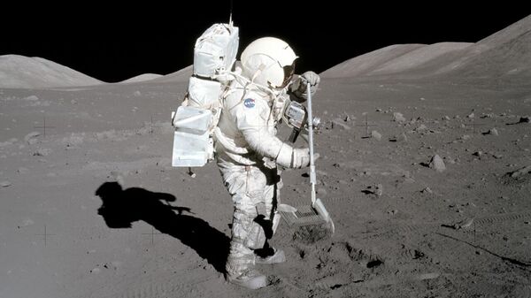 Геолог Харрисон Шмитт на Луне. Миссия Аполлон-17, 1972