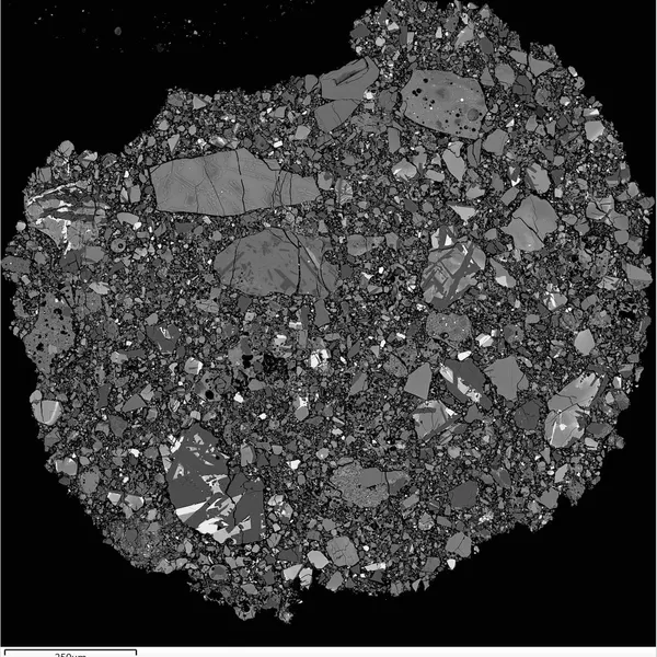 Лунные породы под микроскопом. Обломочная брекчия