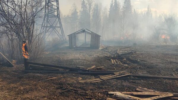 Пожар в Серовском районе Свердловской области