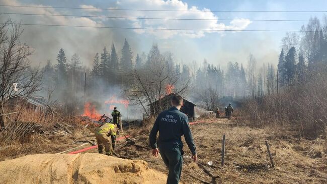 Пожар в Серовском районе Свердловской области