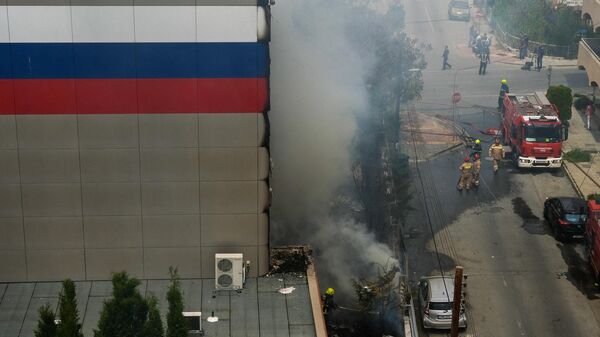 Пожар в здании Российского центра науки и культуры в Никосии