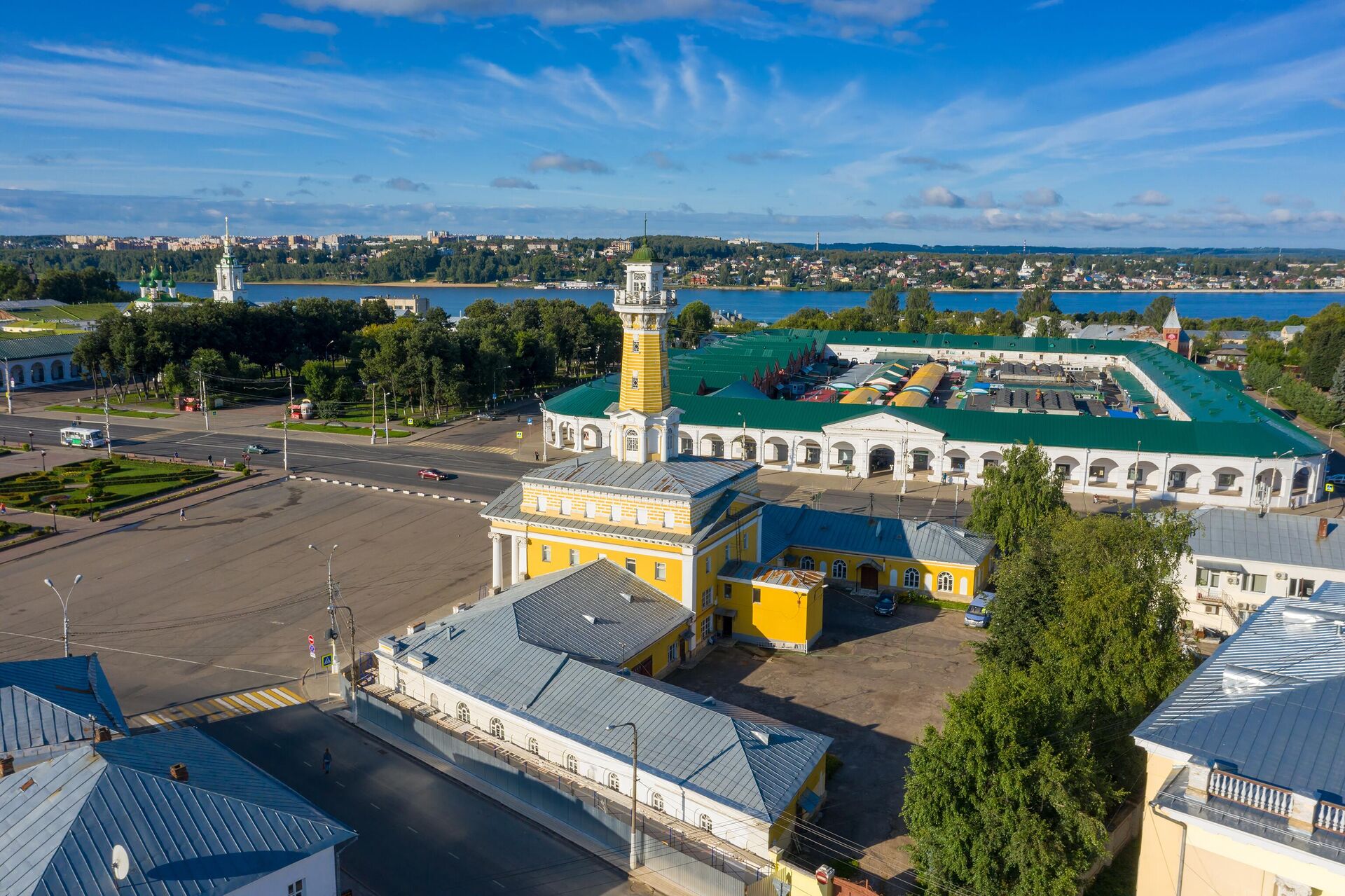 Вид на пожарную каланчу в историческом центре Костромы - РИА Новости, 1920, 27.04.2023