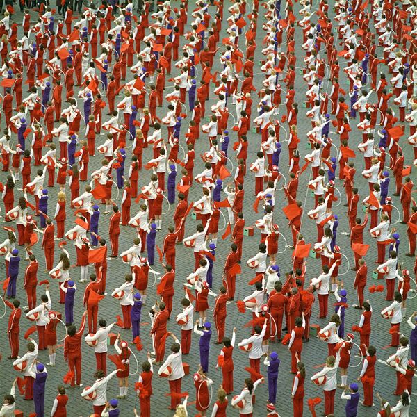Парад физкультурников на Красной площади в честь праздника 1 Мая, 1973 год