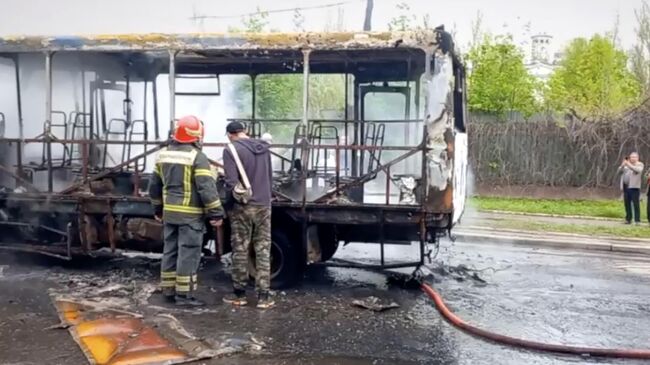 Последствия обстрела Донецка