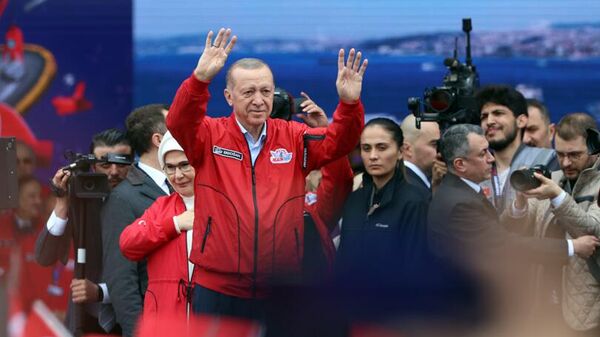 Президент Турции Реджеп Тайип Эрдоган на фестивале авиакосмических технологий Teknofest в Стамбуле