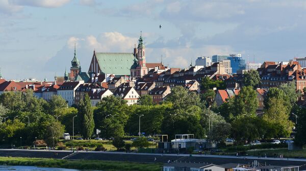 Старый город и река Висла в Варшаве