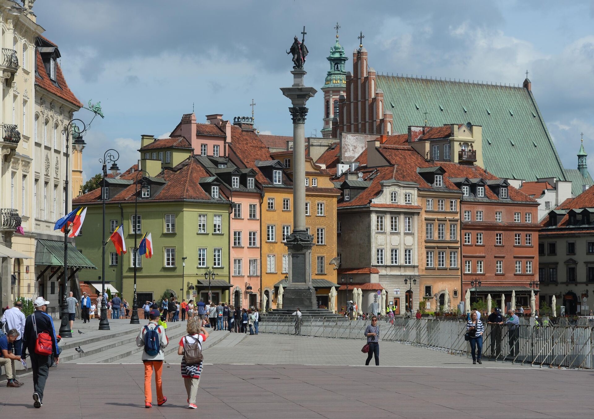 Замковая площадь и колонна короля Сигизмунда в Варшаве - РИА Новости, 1920, 07.05.2024