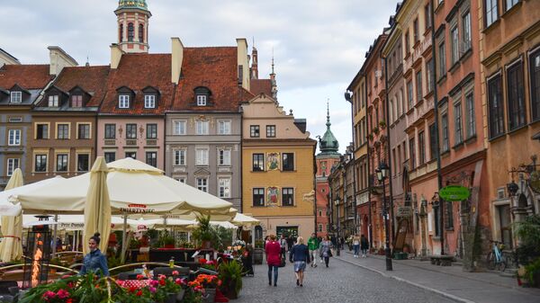 Центральная площадь в Старом городе Варшавы