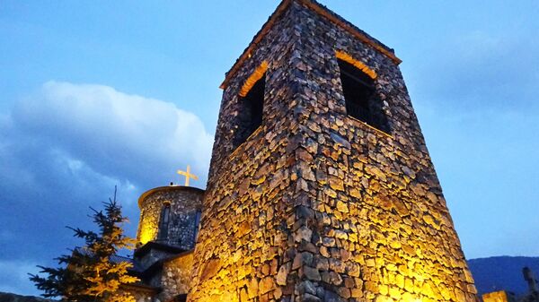 Аланский Успенский монастырь, башня-колокольня его самая древняя постройка