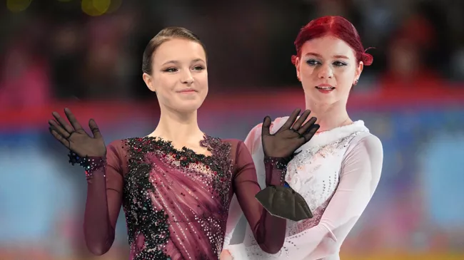 Анна Щербакова и Александра Трусова