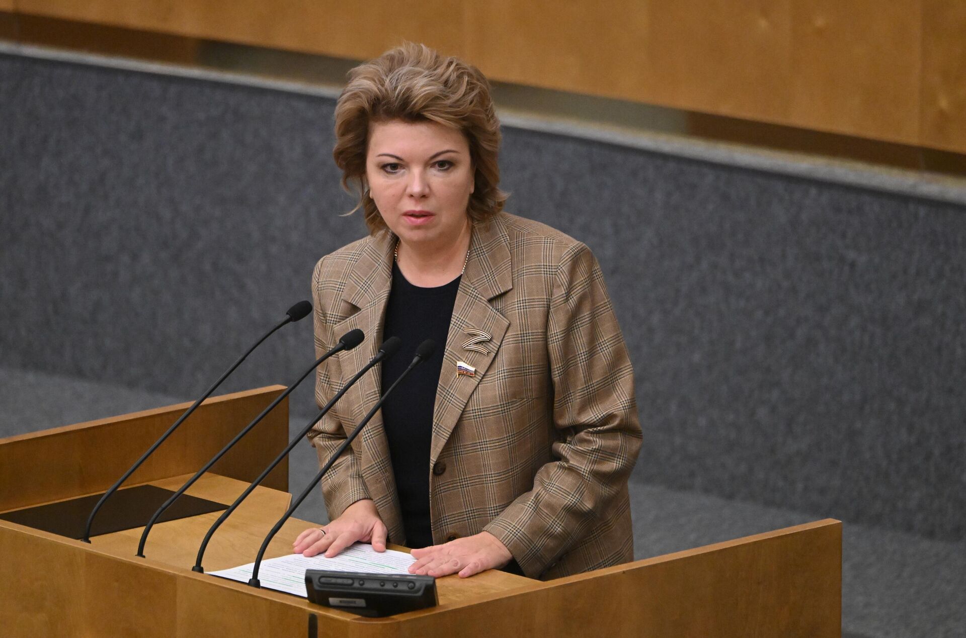 Председатель комитета Государственной Думы РФ по культуре Елена Ямпольская выступает на пленарном заседании Государственной Думы РФ - РИА Новости, 1920, 05.05.2023