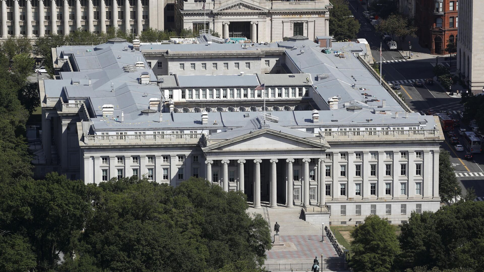 Вид на здание Министерства финансов США в Вашингтоне - РИА Новости, 1920, 23.05.2023
