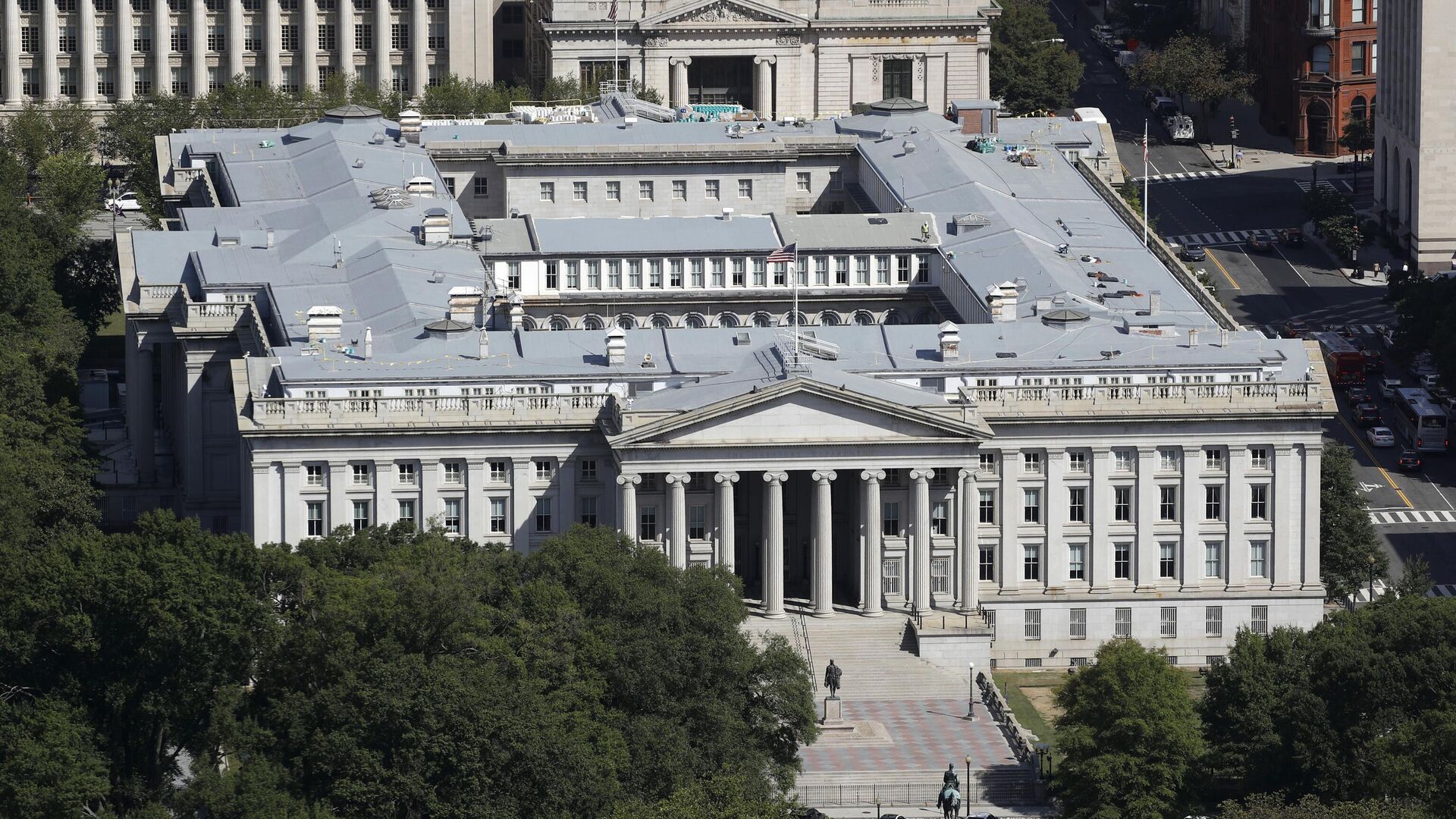 Вид на здание Министерства финансов США в Вашингтоне - РИА Новости, 1920, 01.05.2024