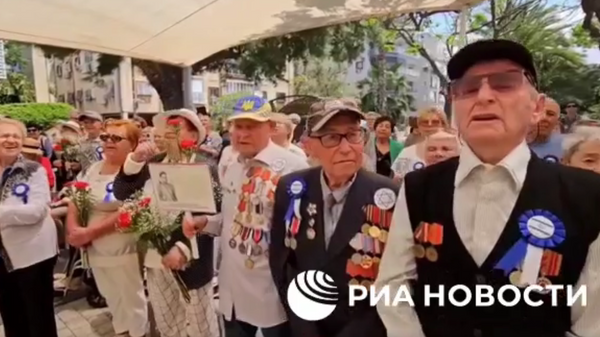 Церемония, организованной мэрией города Бат-Ям, на которой почтили память павших в Великой Отечественной войне