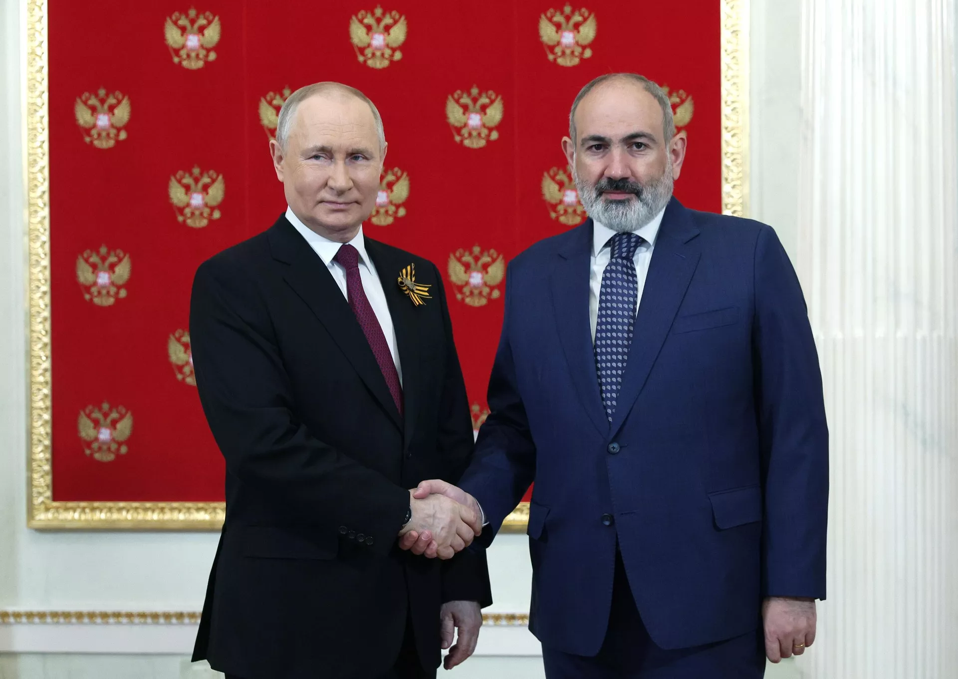 Ο Ρώσος Πρόεδρος Βλαντιμίρ Πούτιν και ο Πρωθυπουργός της Αρμενίας Nikol Pashinyan κατά τη διάρκεια συνάντησης στο Κρεμλίνο - RIA Novosti, 1920, 24/05/2023