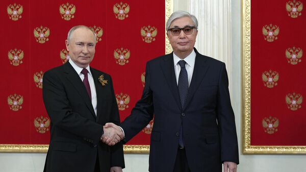 Путин и Токаев во время встречи