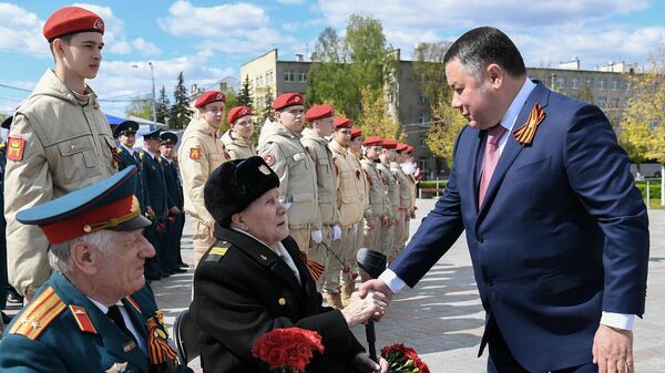 Губернатор Тверской области Игорь Руденя принял участие в торжественных мероприятиях, посвященных 78-й годовщине Победы в Великой Отечественной войне