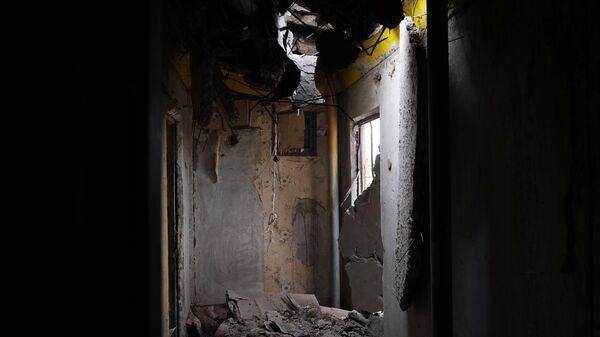 Квартира, разрушенная в результате обстрела со стороны ВСУ из РСЗО HIMARS, в Стаханове