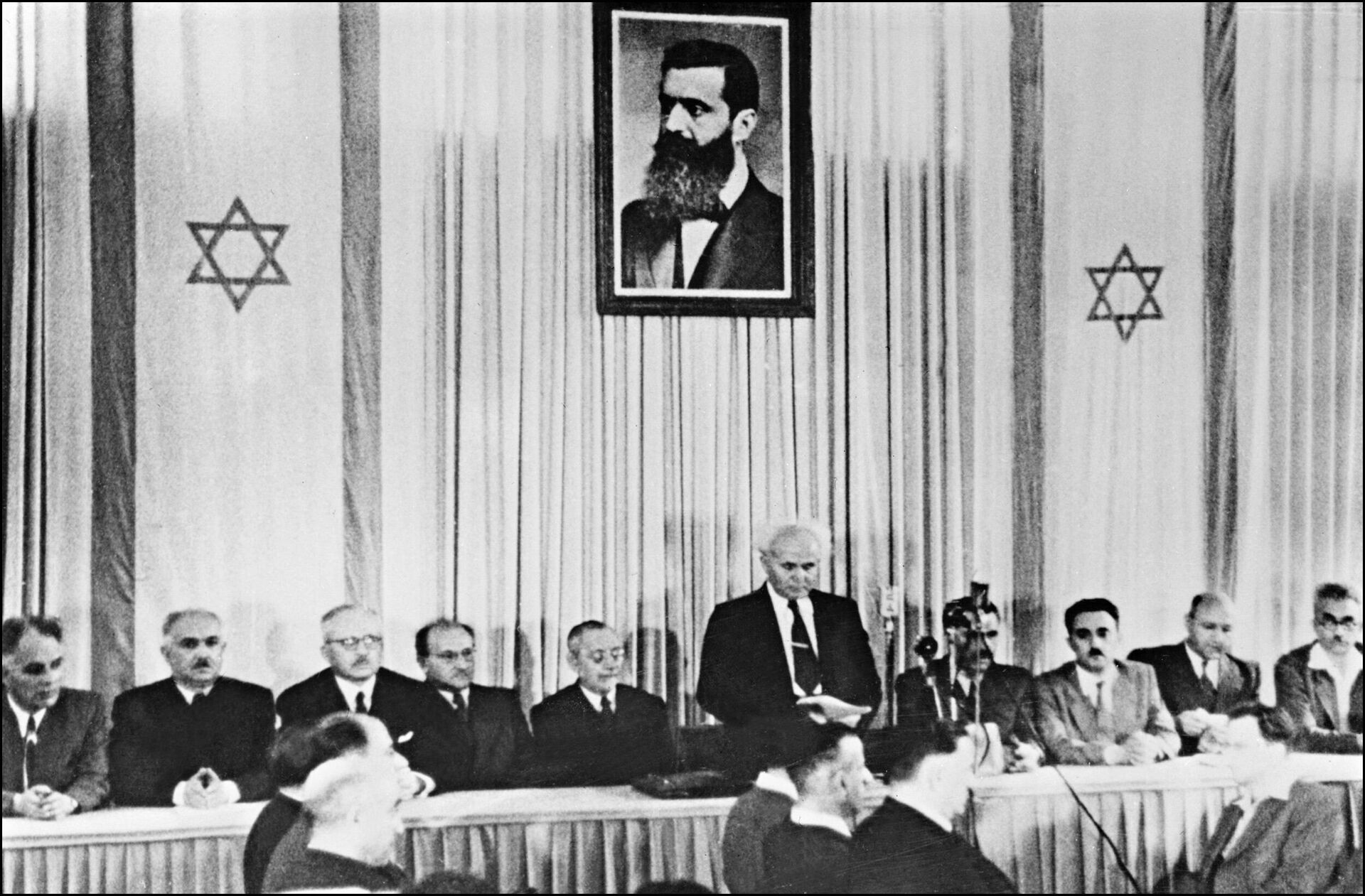 Премьер-министр Израиля Давид Бен-Гурион провозглашает создание государства Израиль. 14 мая 1948 год - РИА Новости, 1920, 12.05.2023