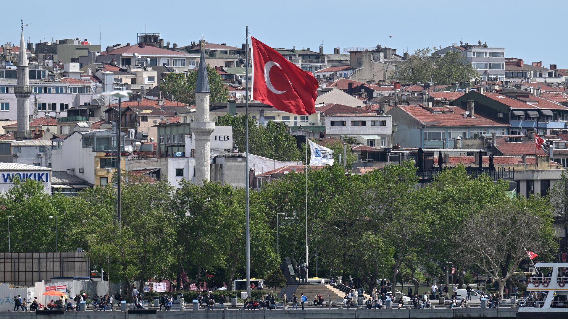 Флаг Турции в Стамбуле - РИА Новости, 1920, 10.02.2024