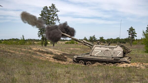 Российская артиллерия уничтожила две САУ 