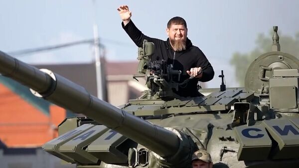 Кадыров на модернизированном Т-72
