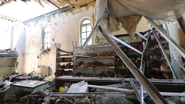 Магазин в Куйбышевском районе Донецка, разрушенный в результате обстрела ВСУ. 17 мая 2023