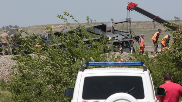 Специалисты на месте ж\д аварии в Симферопольском районе Крыма