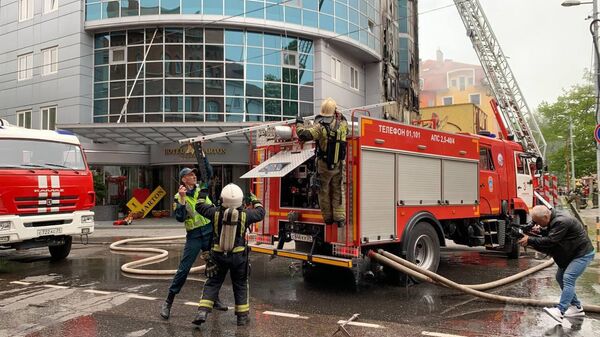 Пожар в отеле  Мартон Палас в Калининграде