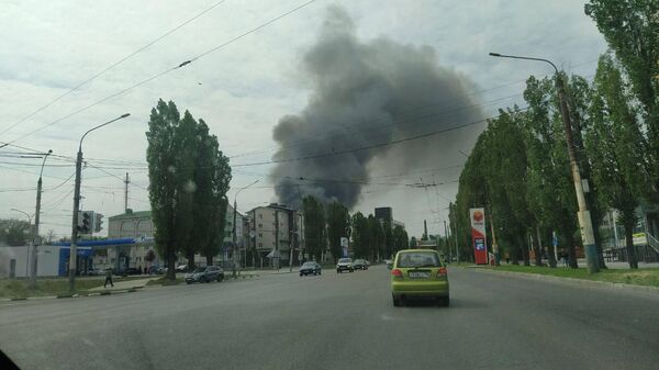 Пожар на складе в Воронеже