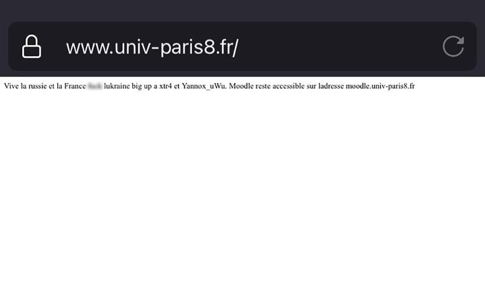 Скриншот главной страницы сайта университета Париж VIII - РИА Новости, 1920, 21.05.2023