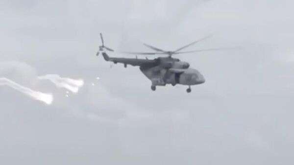 Кадр видео, снятого очевидцами в Белгородской области