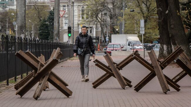 Противотанковые заграждения в Одессе