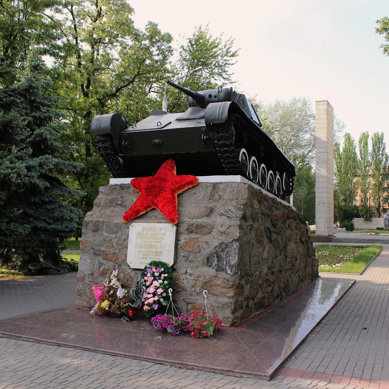 В Мелитополь после реставрации вернули танк-памятник Т-70 - РИА Новости,  23.10.2023