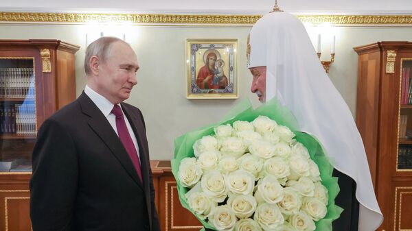 Президент России Владимир Путин и патриарх Московский и Всея Руси Кирилл