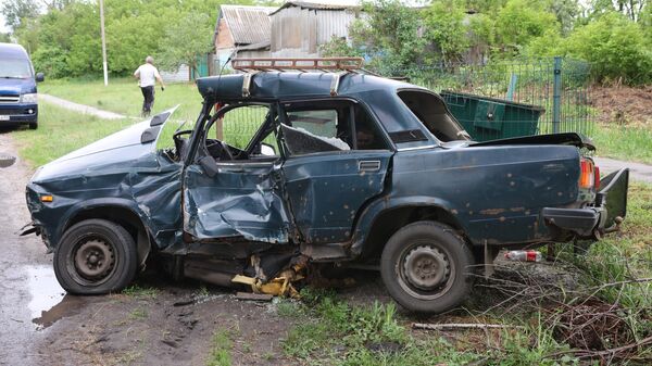 Машина, поврежденная в Белгородской области