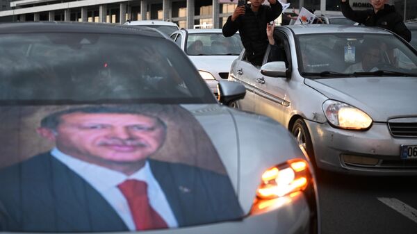 Сторонники действующего президента Реджепа Тайипа Эрдогана в Турции