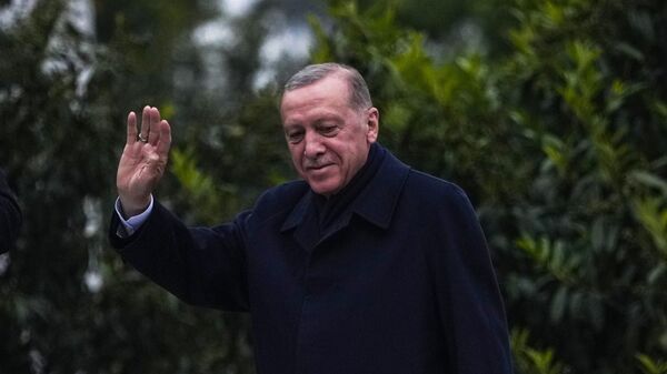 Реджеп Тайип Эрдоган в день выборов президента Турции