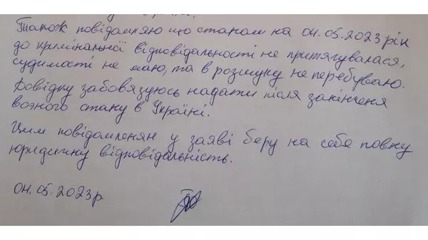 Заявления гражданки Украины, которая планировала вывозить из новых регионов детей, оставшихся без попечения родителей Заявления гражданки Украины, которая планировала вывозить из новых регионов детей, оставшихся без попечения родителей