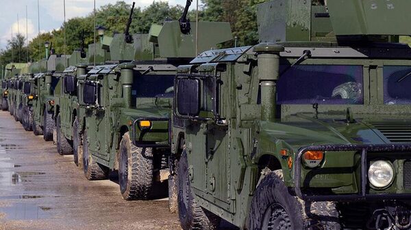 Техника подразделений сербской армии, развернутых в связи с ситуацией в Косово